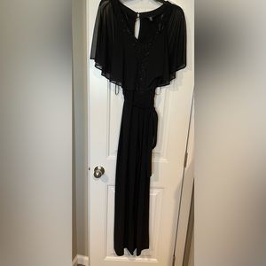Black sleeveless pant suit size 12